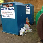 Paper bank at Acomb Car park is full Sun 6th Jan 13