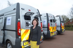 PCC Julia Mulligan with the new mobile speed camera vans