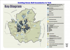 Existing York Green Belt boundaries. click to enlarge