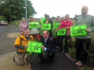 Local residents backing the "save the green belt" campaign