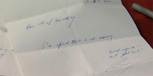Infamous "no money" letter penned by outgoing Labour government minister. York heading same way?