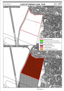 Council map showing Acomb Moor as an important environmental feature. Click to go to source document