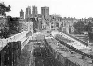 Lendal Bridge in 1868, five years after it was first opened. To  pay for the costs of constructing the bridge, a toll of two pence per (horse drawn) vehicle was charged until 1894. A £60 charge was reintroduced by York’s Labour Council in August 2014