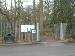 Entrance to Acomb Wood footpath