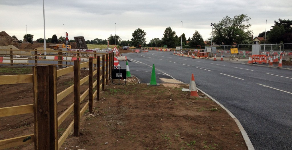Poppleton park and ride road works 28th June 2014