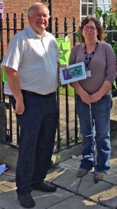 Steve Galloway with Lynn Jeffries who was a keen supporter of Green Belt conservation.