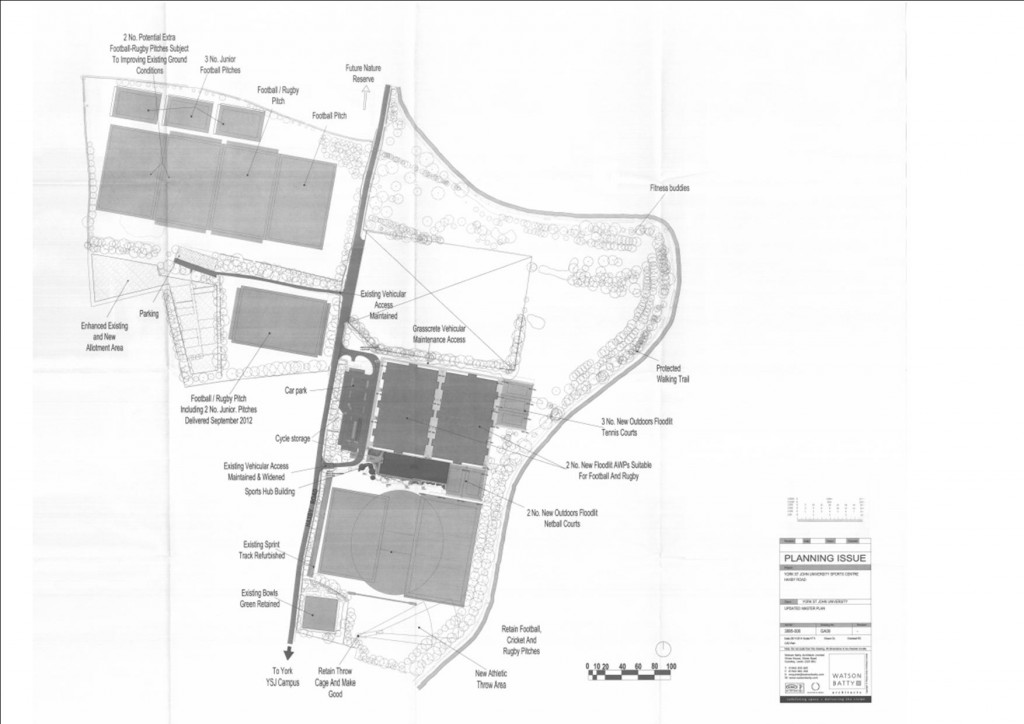 Master plan for Haxby Road sports centre