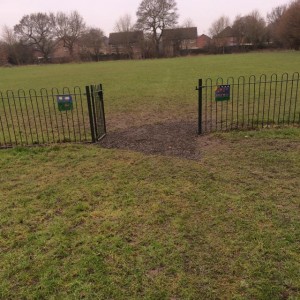 Gate to be repaired in the Foxwood park. We've asked for the main gate to be locked