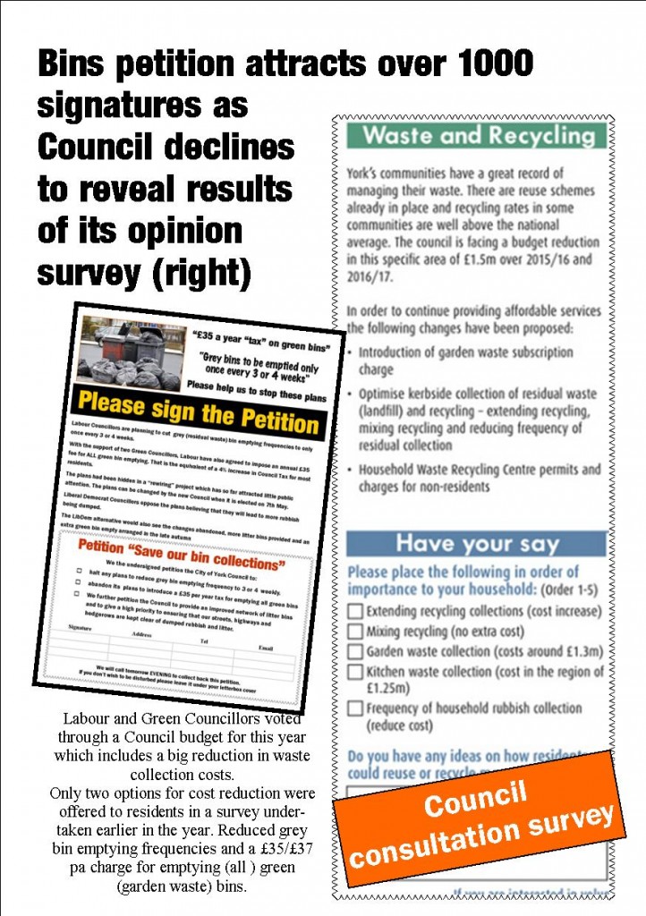 Waste collection update 12th April 2015