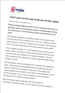 Media release by York Council 9th Oct 2015