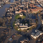 Arial photo of York flooding