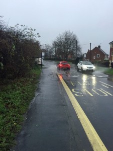 Poor drainage on Askham Lane near bus stop