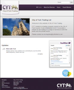 City of York trading hompage