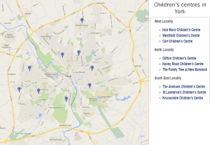 Children's centres in York click for detail