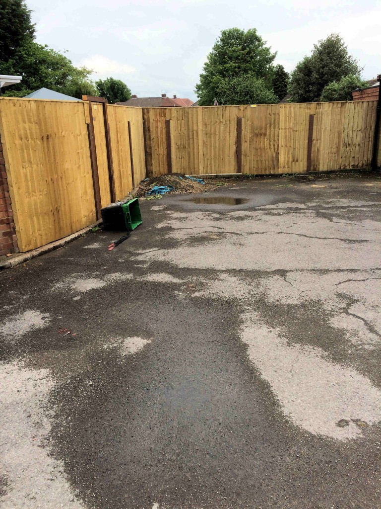 The Dijon Avenue garage area has been untidy for over a year. There have been problems with dumping while potentially hazardous thorn hedges are overgrowing the area. 