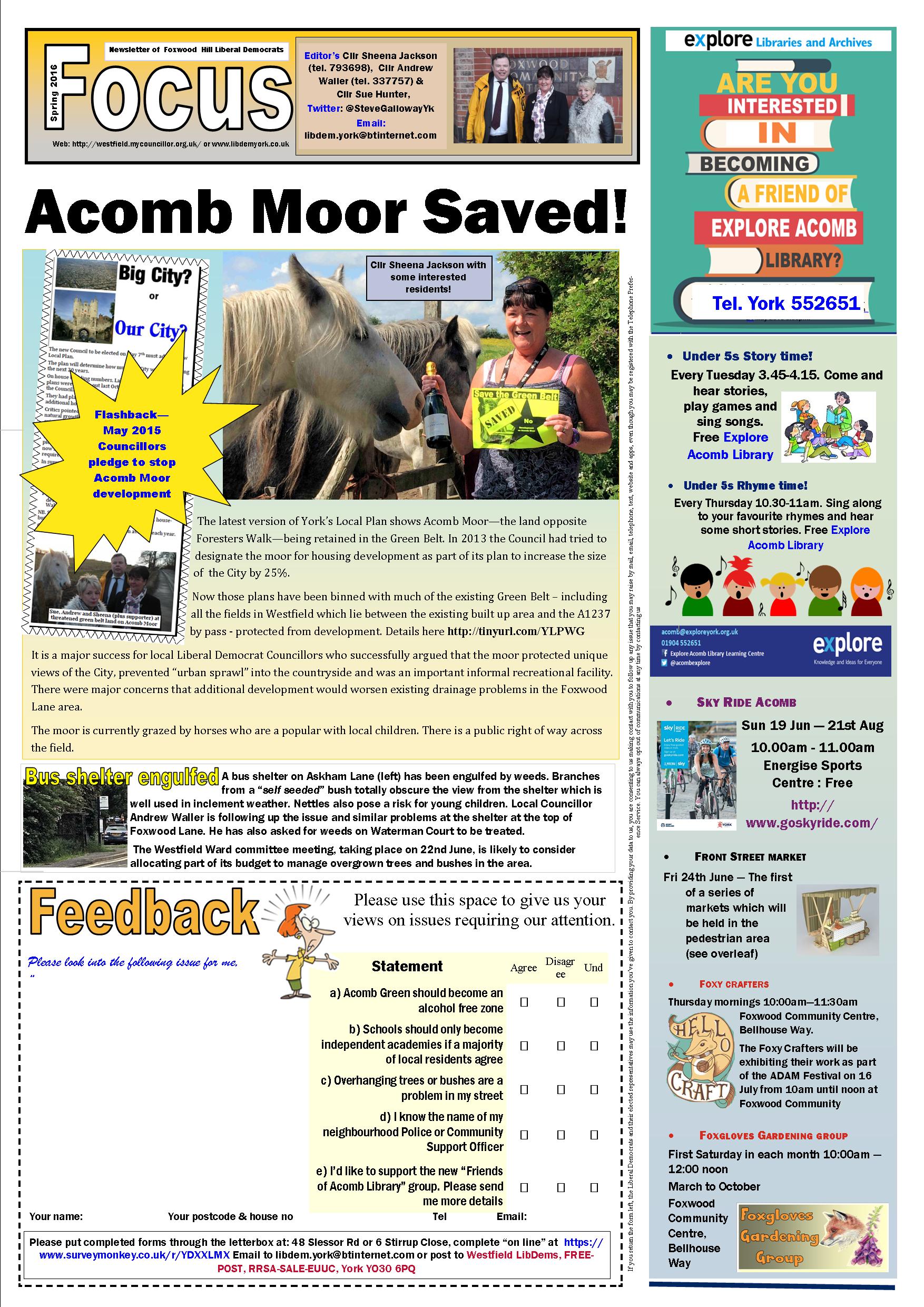 Foxwood Focus June 2016 page 1