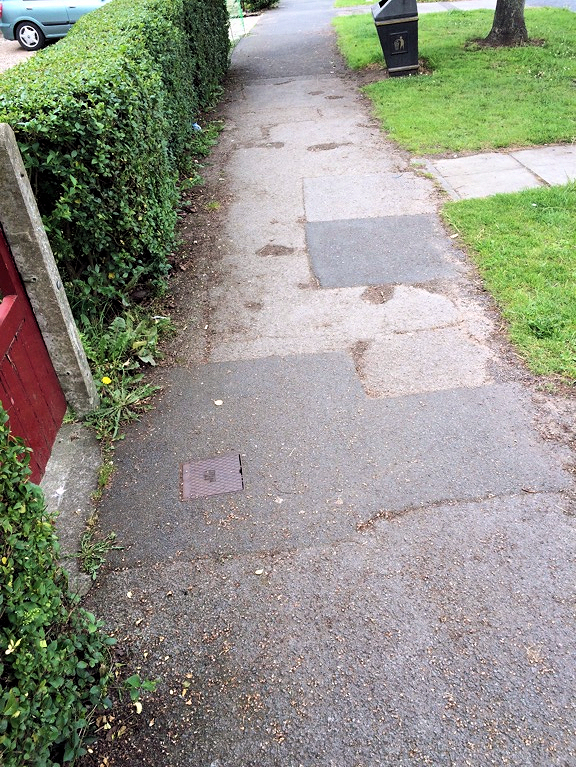 We've reported an uneven footpath on Ridgeway