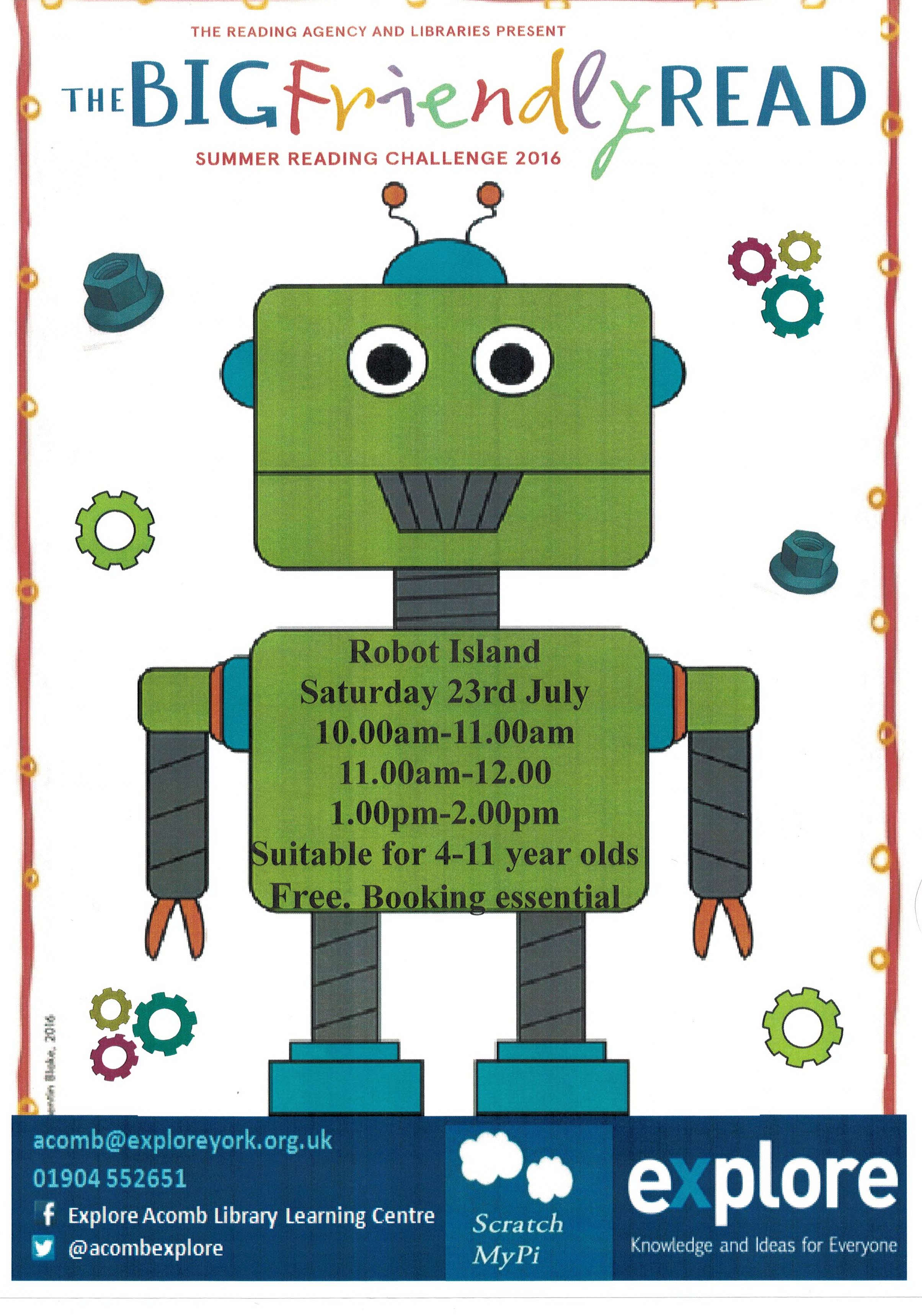 Acomb Library Robot Island 23rd July 2016