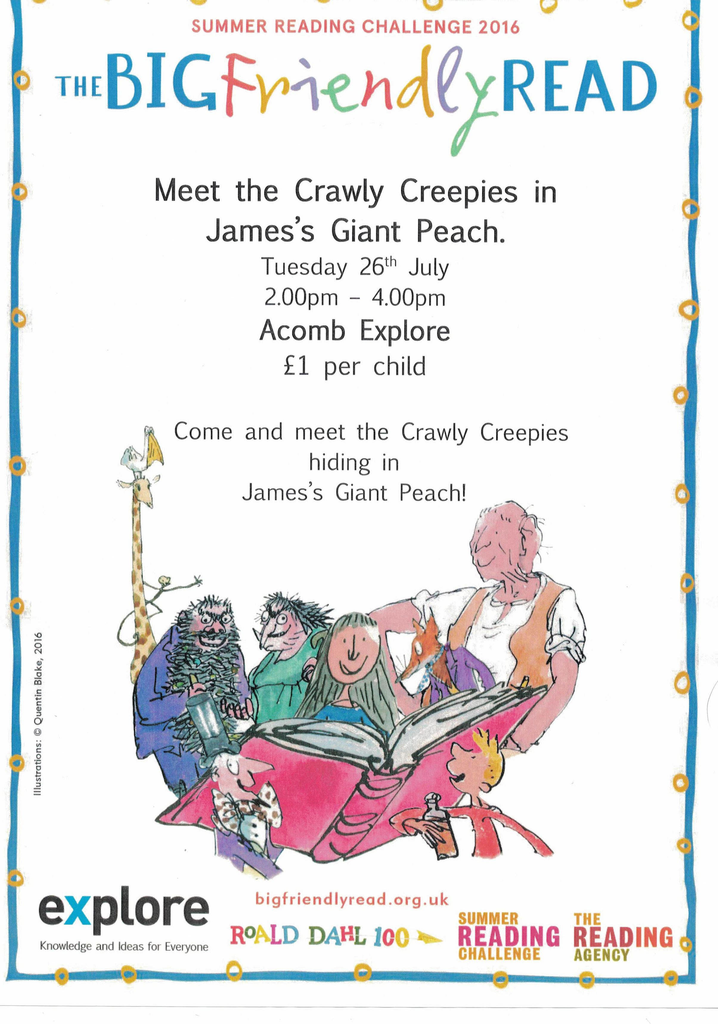 Acomb library James Giant Peach 26th July 2016