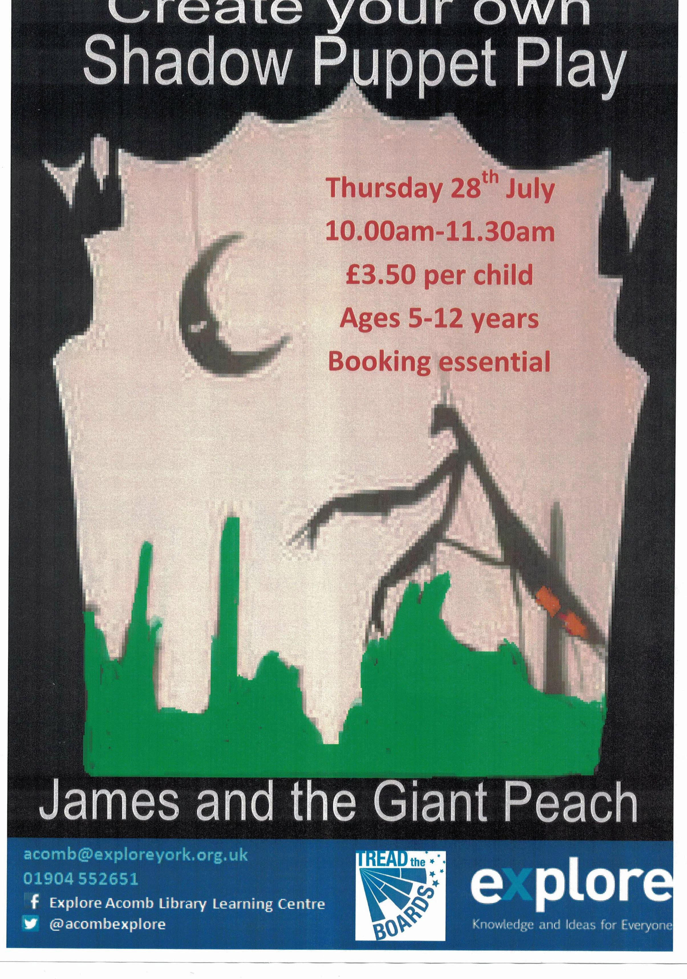 Acomb library Shadow Puppet Play 28th July 2016