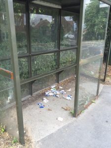 Litter Askham Lane bus stop