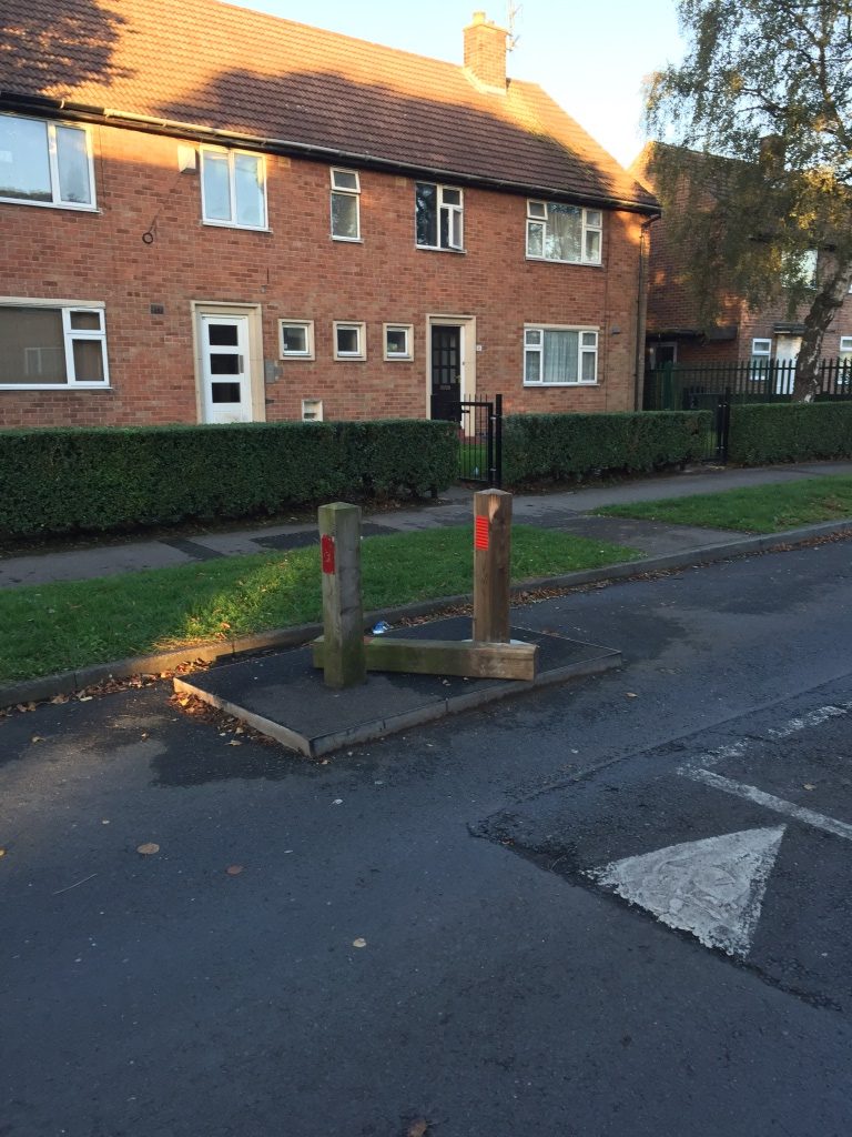.........& a bollard that had been knocked over in Chapelfields was reorted for attention