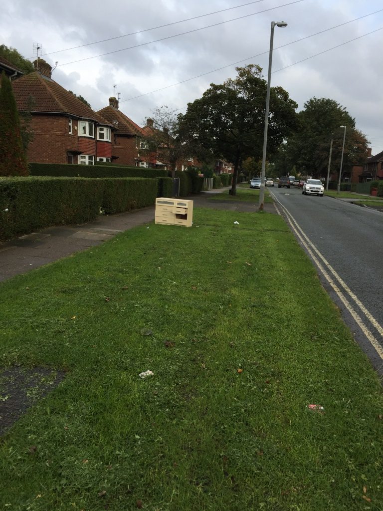 Andrew Waller reported a chest of drawers that had been dumped in Middleton Road