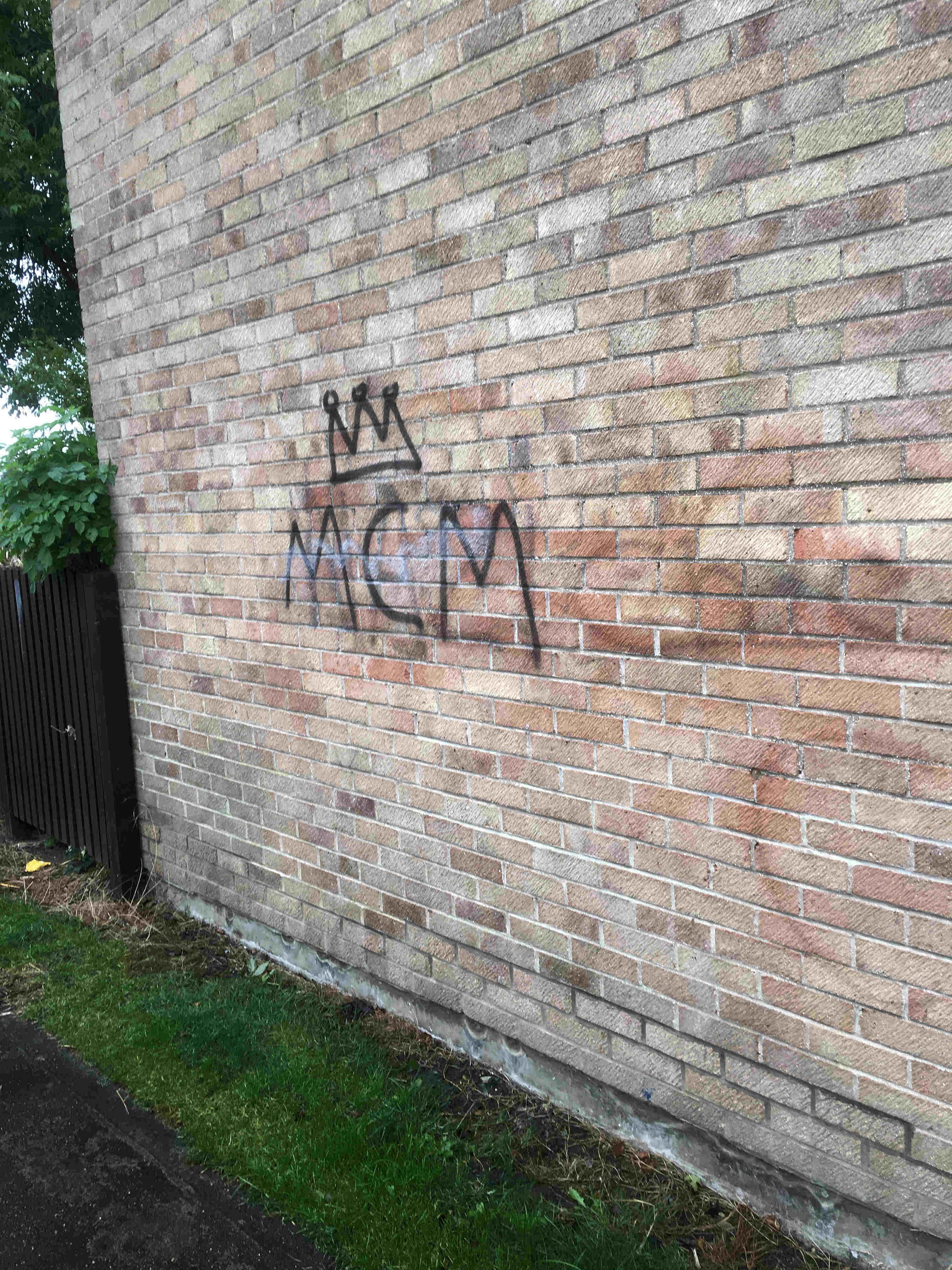 While nearby we asked for graffiti to be removed from the gable ends of two houses