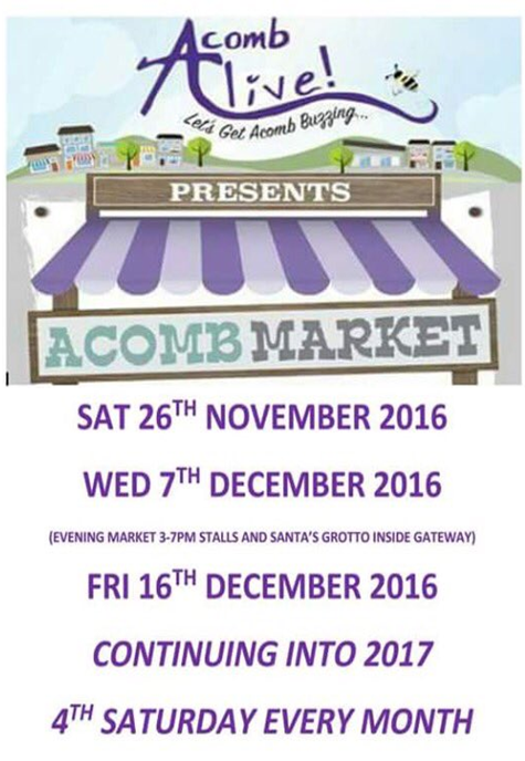 It was confirmed on Tuesday that the Acomb market will become a permanent feature of life in the Acomb area. After the December markets, they will revert to the fourth Saturday in each month, The York Council has waived the rental fee paid by the organisers.