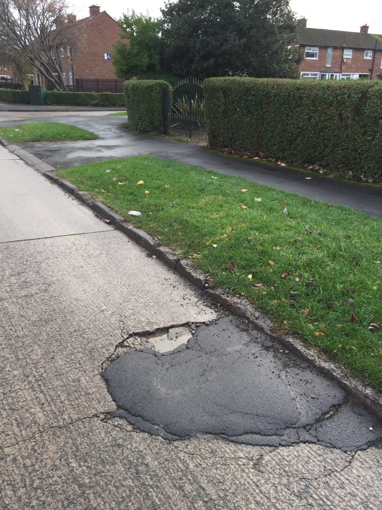 Meanwhile Andrew Waller reported a pothole in St Stephens Road