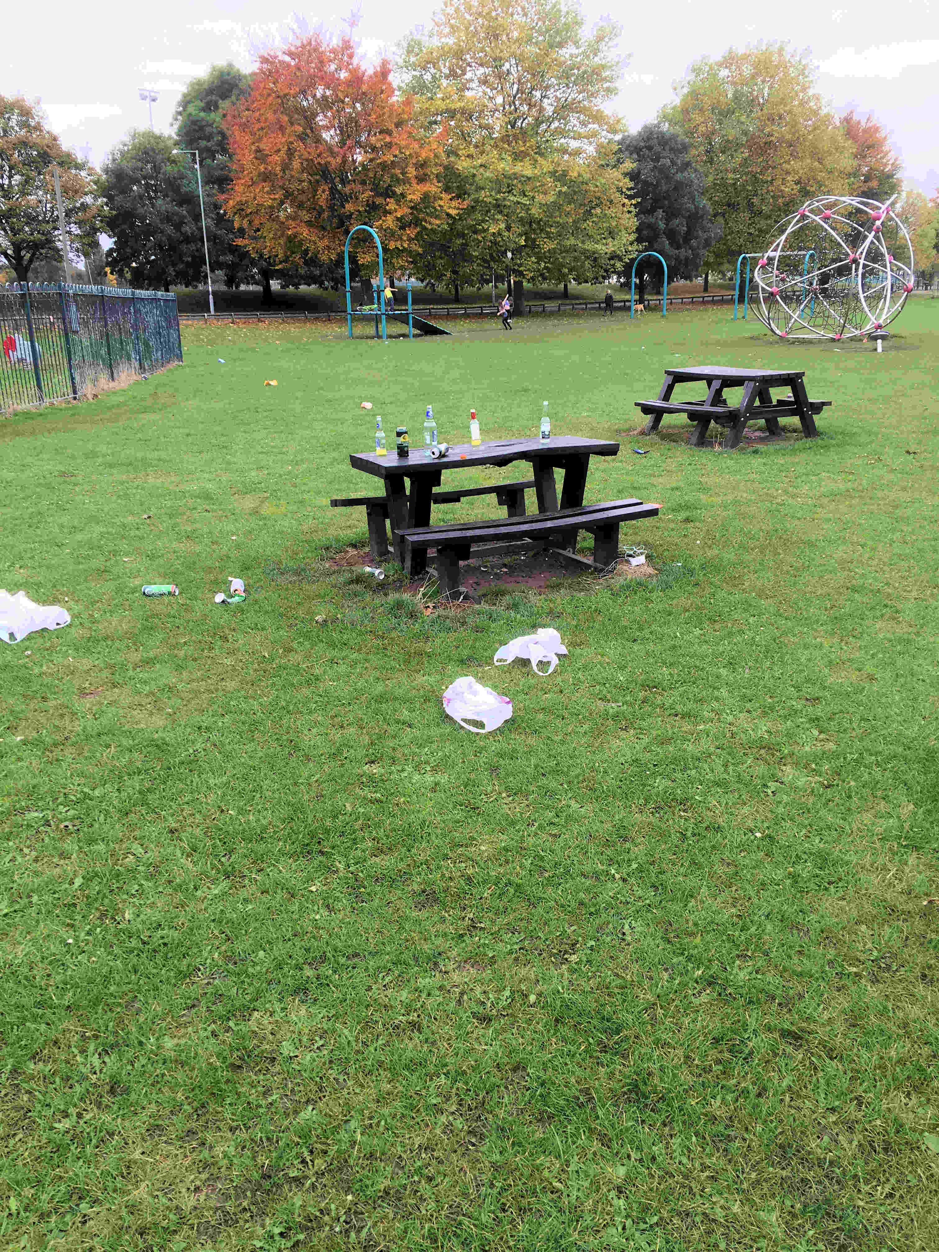Take you litter home with you.! Chesney's Field suffering from litter