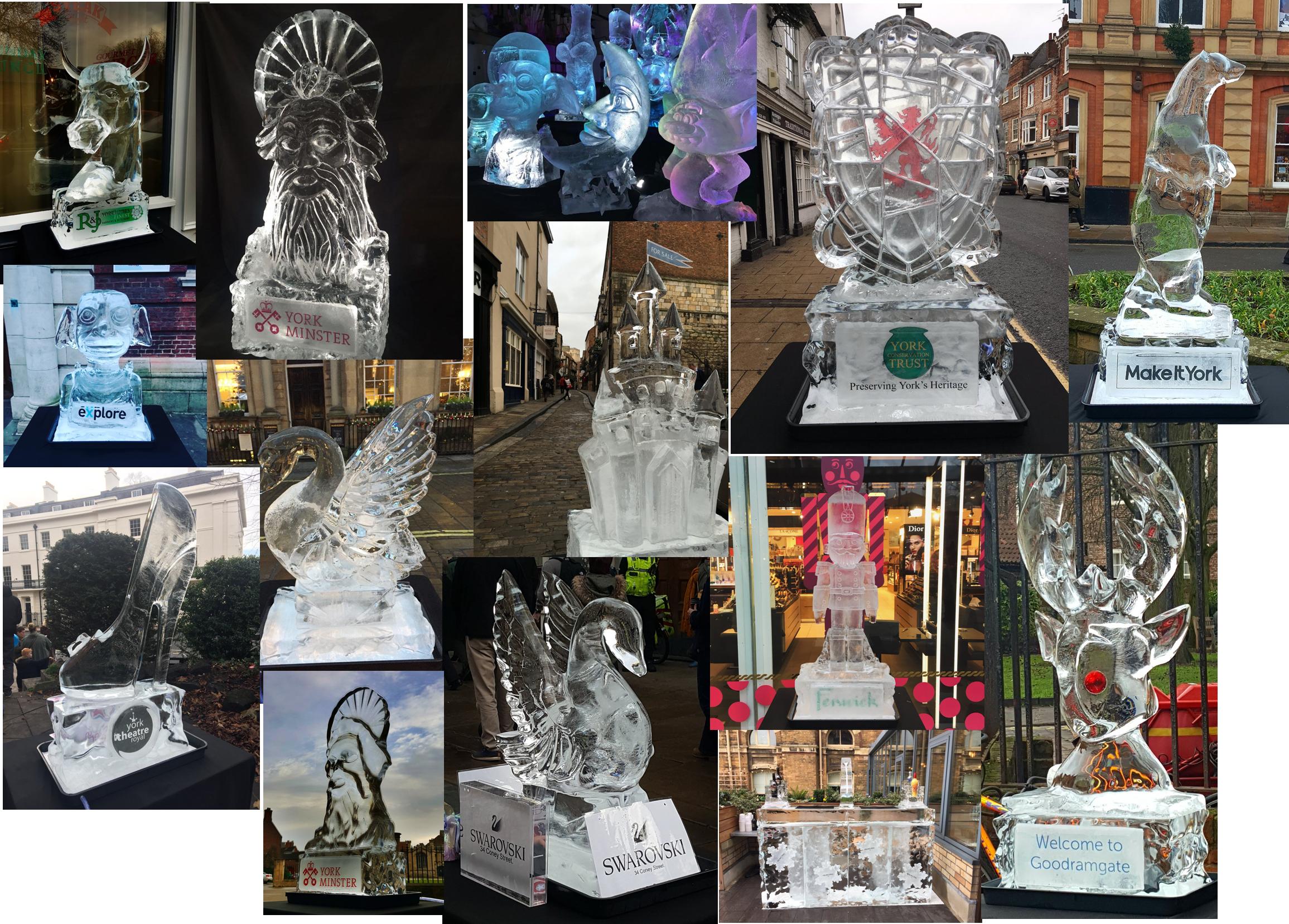 -- replacing leaves will no doubt be problems with ice, although these carvings proved to be a big draw in the city centre yesterday